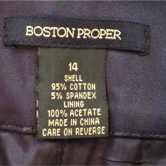 Boston Proper Maritime Navy‎ Blue Pencil Skirt Size 14 - Picture 7 of 9